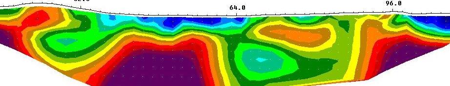 Resistivity survey maps bedrock